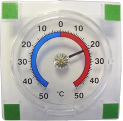 Outdoor Self-Adhesive Thermometer PROVENCE -50 to +50 °C, Transparent