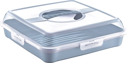 Boîte de transport pour gâteaux et pâtisseries Party-Butler Nordic Blue 34,5 × 34,5 × 10,5 cm