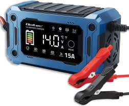 Microprocessorgestuurde oplader 12 V 15 A met reparatie- en onderhoudsmodus, LCD, voor AGM, GEL en LiFePO4