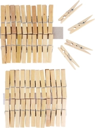 Pinces à linge en bambou Ultra Clean, 48 pcs