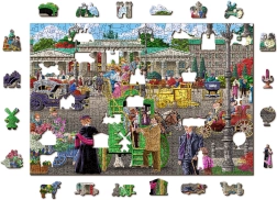 Puzzle en bois avec figurines - Place parisienne à Berlin