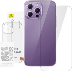 Transparent case and tempered glass for iPhone 14 Pro Max