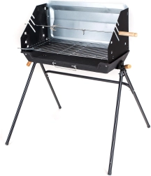 Gartengrill MADISON mit Gusswanne und Drehspieß 55 × 28 × 60 cm