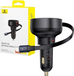 Baseus Enjoyment Pro KFZ-Ladegerät mit Lightning- und USB-C-Kabel, 55W