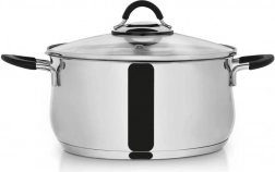 Stainless steel pot with glass lid DALIE 14 cm, 1 l
