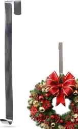 Metallischer silberner Türhaken für Kränze 30 cm