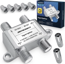 Breitband-Antennensplitter 3-fach 5–2400 MHz Berdsen