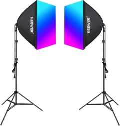 Neewer NK800 Kit with Dual Softboxes and RGB Bulbs
