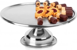 RVS taartschaal op voet 33 cm
