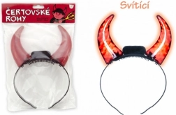 Cornes de diable lumineuses à piles 15 cm