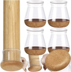Silikon-Überzieher für Stuhlbeine mit Filz 13–23 mm, Set 4 Stk RUHHY