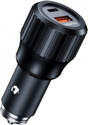 Choetech 63W Dual-Autoladegerät USB‑C 45 W + USB‑A 18 W Schwarz