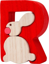 Wooden Letter R with Bunny – FAUNA