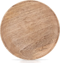 Houten serveerschaal van mangohout 20 cm