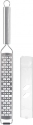 Flat stainless steel kitchen grater 38 cm with case ORION