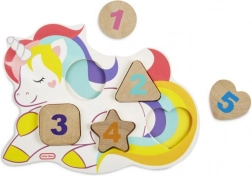 Little Tikes Wooden Puzzle with Numbers - Unicorn, Dinosaur, Llama