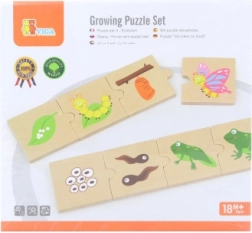VIGA Wooden Growing Puzzles: Animals and Plants