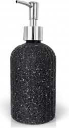 Glas-Seifenspender, grau, 450 ml