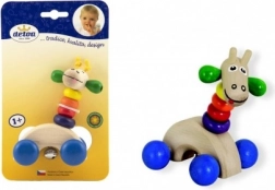 Detoa Wooden Giraffe on Wheels