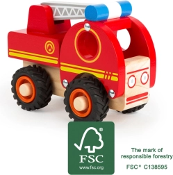 Wooden Fire Truck with Ladder
