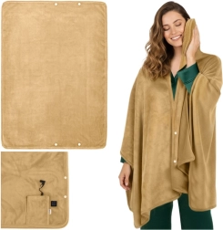 Ruhhy elektrische Heizdecke für Rücken und Schultern 160 × 90 cm, beige