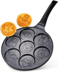 Granitische eierpan BLACK LINE, 26 cm, 7 openingen