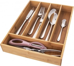 Bambus-Schubladenorganizer für Besteck 35 × 26 cm