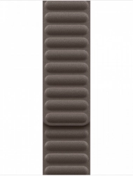 Magnetisches geripptes FineWoven Armband grau‑braun für 42 mm, Größe M/L