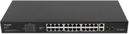 PoE+ Switch Lanberg RSFE-24P-2C-360 24-port Fast Ethernet, 2× combo Gigabit, 19" rack
