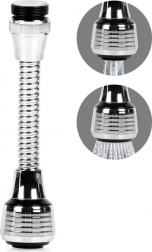 Flexible faucet aerator with two modes