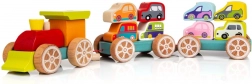 Train with cars wooden puzzle