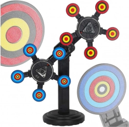 Interactive electronic rotating target with score for foam blaster shooting