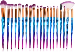 Set von 20 Make-up-Pinseln im Einhorn-Stil
