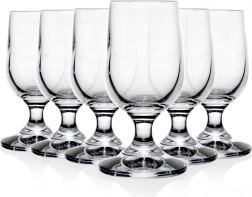 Glass stem shot glasses 20 ml, set of 6