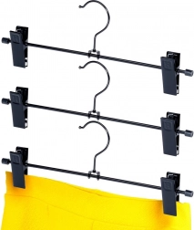 Metal black hanger with clips – set of 3 pcs