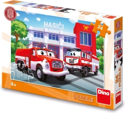 Puzzle Dino Pompiers 24 pièces