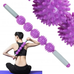360°-Massage-Roller mit drehbaren spitzen Kugeln, 52 cm