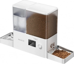 Rojeco fountain and feeder for pets 3.5 L and 5 L, white