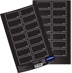 Self-adhesive labels for jars, black, 28 pcs