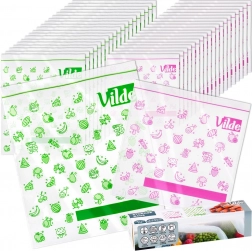 Zip-Beutel für Lebensmittel 20,5 × 21 cm und 24 × 29 cm, 40 Stk.