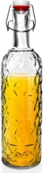 Glasflasche mit Clip 1,1 l