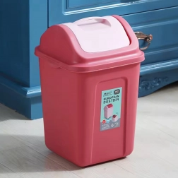 Schmaler Kunststoff-Mülleimer mit Schwingdeckel 10 l