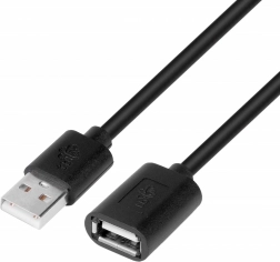 USB-verlengkabel 1,8 m zwart