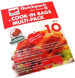 Baking bags mix of sizes with sealing clips, 10 pcs