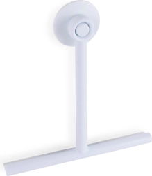 Weißer Glasabzieher mit Saugnapf Bathroom Solutions