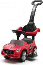 Baby loopauto met geluiden en duwstang BABY MIX Racer, rood