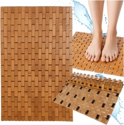 Tapis de bain en bambou Ruhhy 80x50 cm