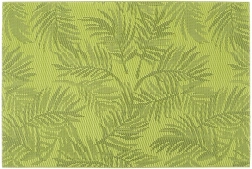 Green table placemat 45 × 30 cm with leaf motif