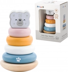 VIGA PolarB Pyramide éducative en bois - Ours polaire