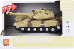 Beige battery-powered tank with lights and sounds